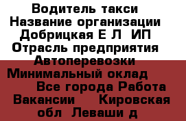 Водитель такси › Название организации ­ Добрицкая Е.Л, ИП › Отрасль предприятия ­ Автоперевозки › Минимальный оклад ­ 40 000 - Все города Работа » Вакансии   . Кировская обл.,Леваши д.